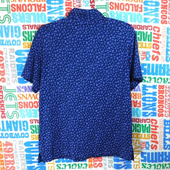 Polo Ralph Lauren Custom Slim Fit Floral Blue Polo Shirt Size Mens M Patterned - Picture 2 of 5